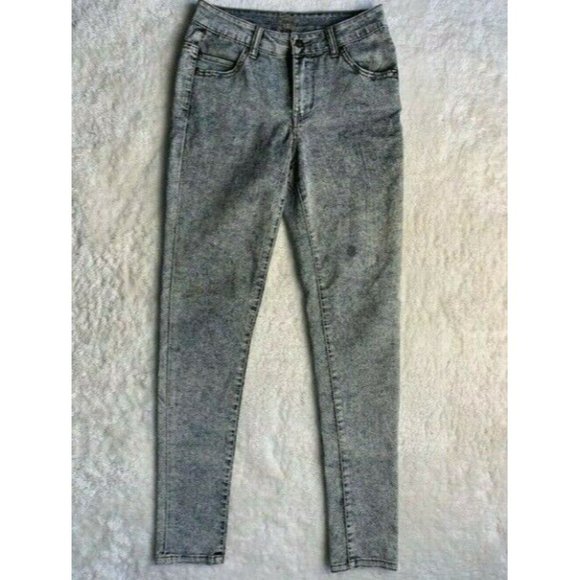 Liv High Waist Womens Jeans Blue White Pattern Size 3 Skinny Stretch Mid… - Picture 1 of 4